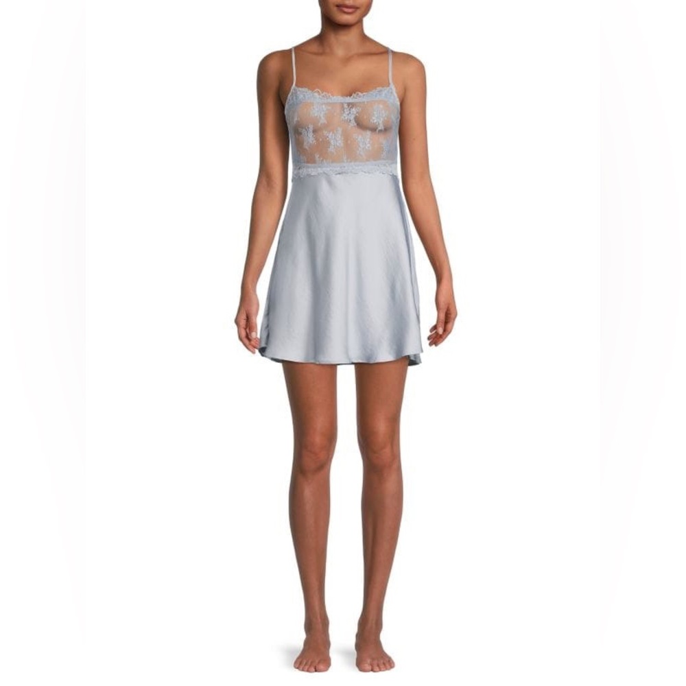 Free people silk & lace slip dress